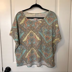Like New Victorias Secret Paisley Boxy Tee